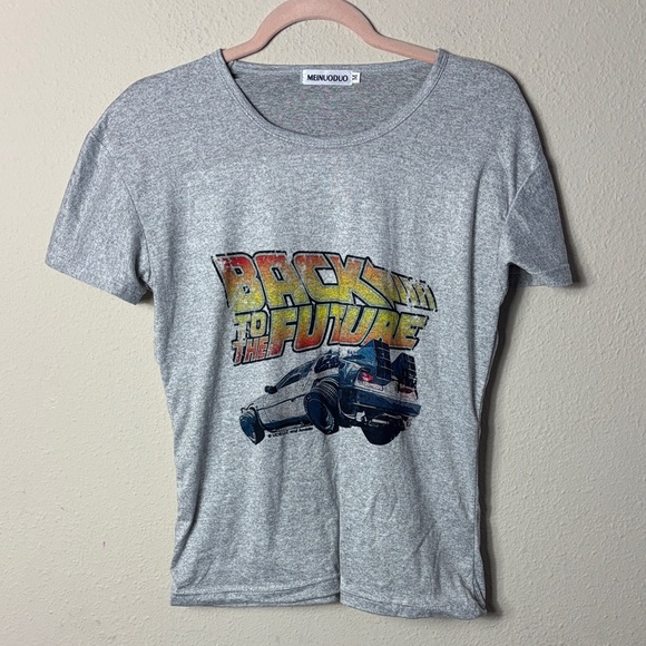 NWOT Back to the future movie short sleeve tshirt grey size M - Picture 1 of 5